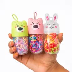 150 Elástico de  Silicone Infantil Coloridos Porta Elástico 500  Menina Não Puxa Cabelo Kit Xuxinhas