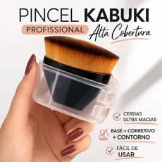 Pincel Mágico Hexagonal para Base  Acabamento Profissional Alta Densidade Cerdas Macias e Ergonômico