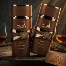 Kit De 01 Até 02 Perfumes Asad Bourbon Lattafa Masculino Alta Fixação Fragrância Árabe Importada