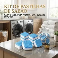 Kit até 24 Pastilhas de Sabão Máquina de Lavar Cápsulas Lavagem Prática Compacta Pronta Entrega