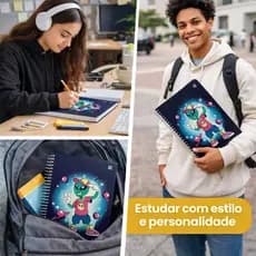 Caderno Universitário 20 Matérias Capa Dura 320 Folhas Resistente Organização Escolar