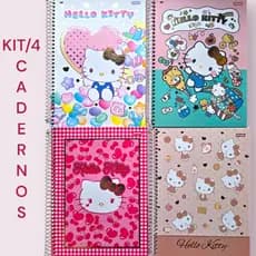 Kit Caderno 1x1 materia Hello Kitty and friends KIT 4 80 Folhas Universitário  Hello Kitty And Friends Jandaia 2026