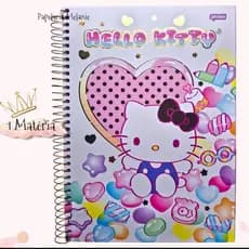 Caderno 1 materia Hello Kitty and friends 1x1 80 Folhas Universitário Capa Dura Hello Kitty And Friends Jandaia 2026