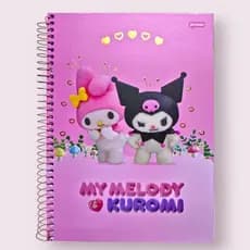 Caderno Kuromi /My melody 10 Materias and Friends  Personalizado, Caderno Escolar,Universitário  Kuromi/My melody