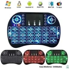 Mini Teclado Controle Sem Fio Para Smart TV TV BOX PC Smartphone