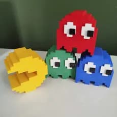 Kit Pac-Man Decorativo 4 peças Geek Gamer Retro