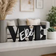 Letreiro Decorativo Personalizado 3D - Frases Religiosas Deus é Fiel / Ele Vive - Vários Tamanhos