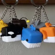 Chaveiro Fofo De Bichinhos 3D Colecionável Para Mochila Bolsa Chaves Lembrancinha Atacado Geek Peixe Baleia Po