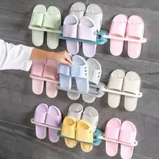 suporte organizador para chinelo,com adesivo para parede  Rack Retrátil SAZ