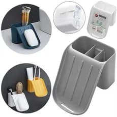 ORGANIZADOR DE BANHEIRO AUTO ADESIVO SEM FUROS SUPER PRÁTICO SABONETEIRA PORTA ESCOVA CLINK