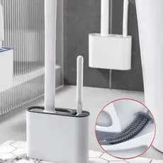 2 em 1 Escova de Silicone para Vaso Sanitário - Base de Banheiro Privada, Alta Eficiênci SAZ