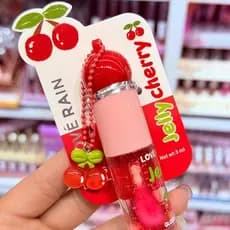 Gloss Labial Hidratante Jelly Cherry Love Rain Aroma de Cereja e Chaveiro