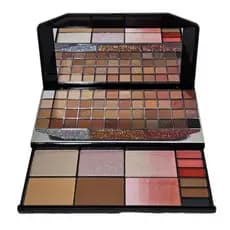 Estojo Completo de Maquiagem Multifuncional com Sombras Iluminador Pó Contorno Blush e Batom
