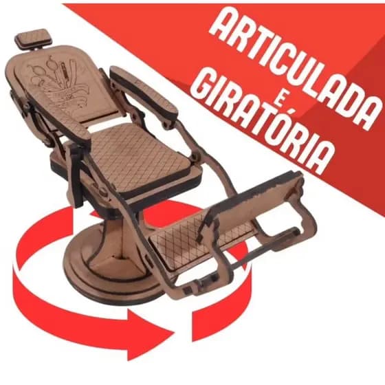 *Cadeira de Barbeiro Articulada e Giralória - Conforto e Praticidade para o Seu Estabelecimento!*
