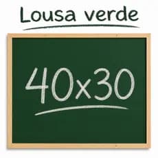 Quadro Negro Com Moldura De Madeira - Lousa Verde - 30x40