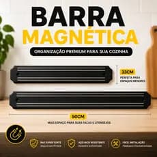 Barra Suporte Magnética Imã Facas Cozinha Churrasqueira 33/55cm