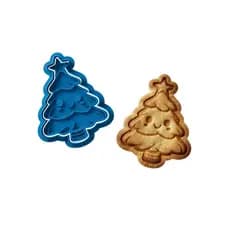 Cortador + Carimbo Árvore feliz Natal