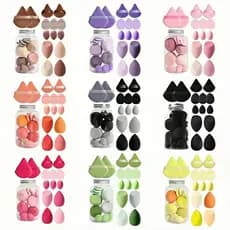 Beauty Blender Conjunto De Esponja De Maquiagem Beleza Liquidificador Fundação Puff Molhado Seco Uso Cosmético Ovo Em Pó