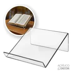 Suporte Apoio de Bíblia em Acrílico - Porta Livros, Estudo, Leitura, Expositor, Organizador