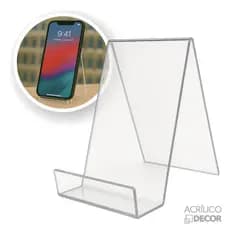 Expositor de Celular (KIT 10-20 UN)  Suporte de Mesa/Vitrine em Acrílico, Display Porta Celulares