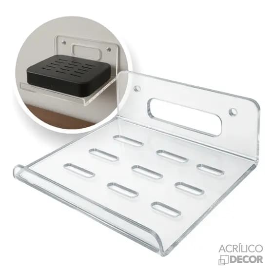 Suporte para Roteador / Modem - Decoração Prateleira, Casa, Sala, Escritório Home Office (Expositor)