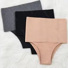 Kit 2 Calcinha Cinta Modeladora Alta Plus size Pós Parto Seca Barriga - Cinta18