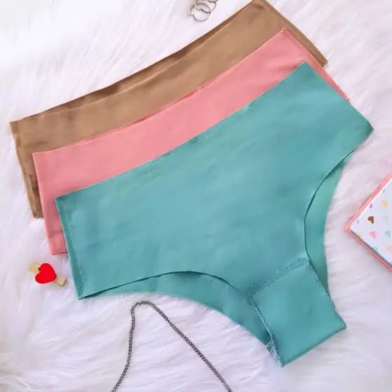 Kit 3 Calcinhas CÓS ALTO Sem Costura Tanga Laser Não Marca - Cos Mamut Ads