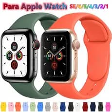 Kit 6 Pulseira Substituível Apple Watch -Silicone Multicolorido