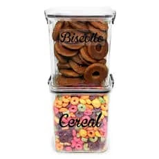 2 Potes para Grãos Bolachas Doces Farinhas Super Resistente 950ml