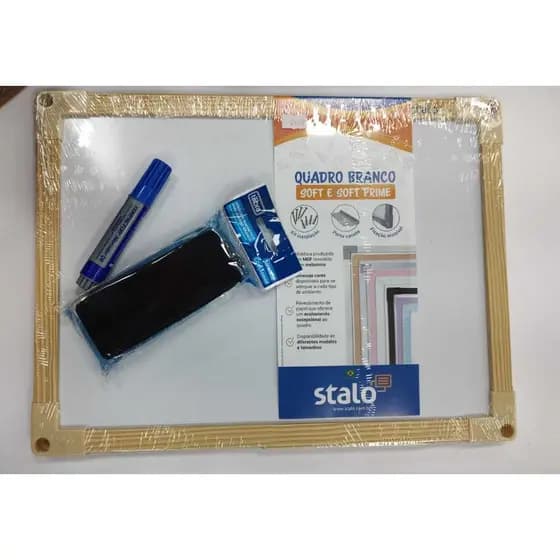 KIT QUADRO BRANCO COM APAGADOR E CANETA