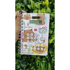 Caderno Capivara com Calculadora Lançamento Fofura Pequeno Capa Sortida