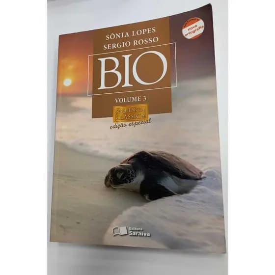 LIVRO BIOLOGIA VOLUME 3 EDITORA SARAIVA SONIA LOPES