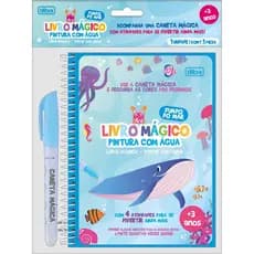 Livro de Colorir Aquabook Magico Fundo do Mar Tilibra Com Caneta Magica Lançamento
