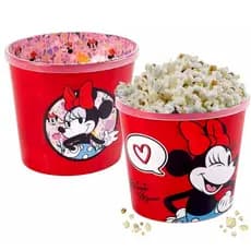 Balde de Pipoca Minnie 2,1L Plástico Oval  Plasútil Pote Pipoca Cinema