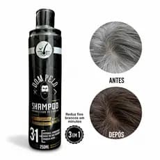 Shampoo Escurecedor 3 em 1 Dom Pelos – Cabelos e Barba Mais Escuros, Fortes e SaudáveisShampoo Escurecedor 3 em 1 Dom Pe