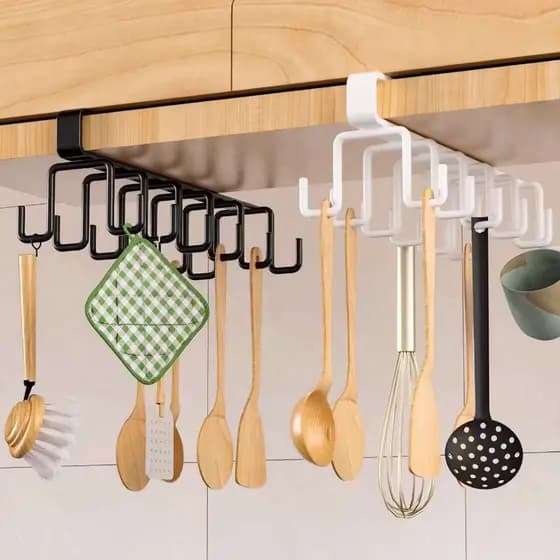 KIT Suporte Gancho Para Taças Canecas e Utensílios Multiuso Organizador Suspenso para Armário Porta