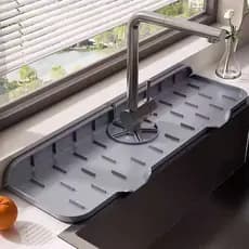 Protetor Escorredor de Torneira Silicone Para Cozinha Tapete Absorvente Banheiro