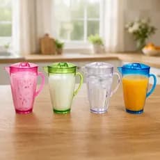 Jarra 2L Plástico Elegance Suco Água Leite Com Bico e tampa