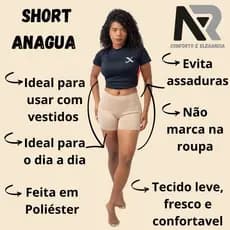 KIT 2 Short Anágua Segunda Pele Feminino (OTIMOS PARA VESTIDO)
