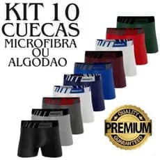 Kit 10 Cueca Box Microfibra e Algodao New Route