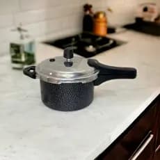PANELA DE PRESSÃO 2,5 LITROS - FECHAMENTO EXTERNO - PRETO CRAQUELADO