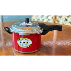 PANELA DE PRESSÃO 4,5 LITROS - FECHAMENTO EXTERNO - VERMELHA