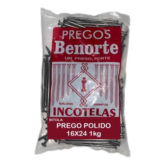 Prego Polido 16x24 Com Cabeça Benorte 1kg