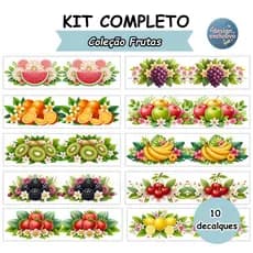 Kit 10 Decalques Termocolantes para Tecido | Transfer Têxtil | Pano de Prato e Artesanato