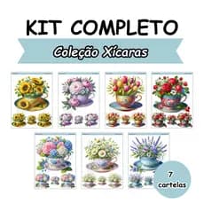 KIT 7 CARTELAS DE DECALQUES TERMOCOLANTE PARA TECIDO 10X27CM