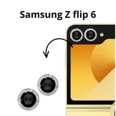 Película Câmera Traseira  Samsung Galaxy Z Flip 6 Anti-Impacto Protetora com BRILHO STRASS PEDRARIA