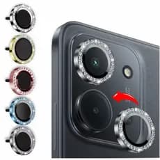 Película Câmera Xiaomi Redmi 15C em Vidro 3D Protetora com brilho strass e pedraria