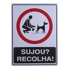 3 Placas Vizinho Legal Recolha As Fezes Do Cachorro 20x15cm
