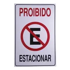 3 - Placa De Sinalização Proibido Estacionar Garagem 3 unidades