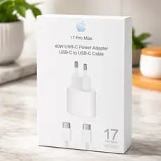 Cabo USB-C Tipo C e Fonte Turbo 40W Original iPhone 17, 16 e 15 Carregador Rápido Alta Durabilidade